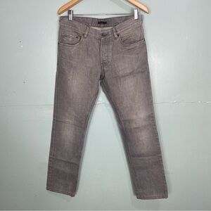 Prada Mens Gray Tapered Fit Jeans Denim Sz 31 Button Fly